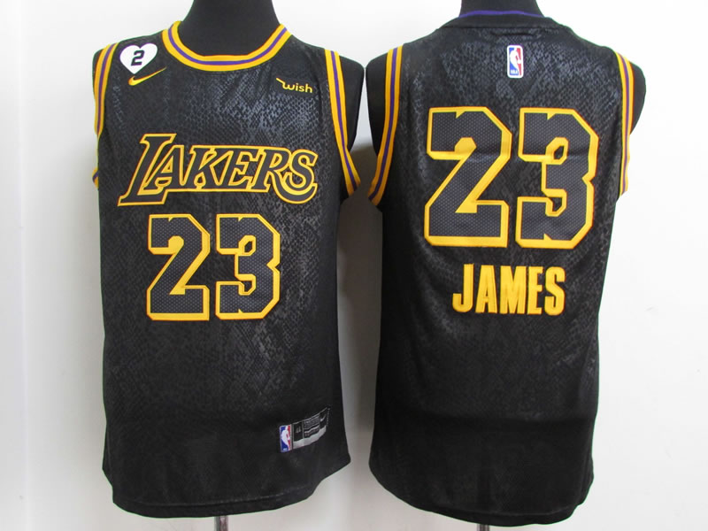 Lakers 23 Lebron James Black Mamba 2 Heart Gigi Patch Nike Swingman Jersey,We sell and wholesale Lakers 23 Lebron James Black Mamba 2 Heart Gigi Patch Nike Swingman Jersey on line form chian!